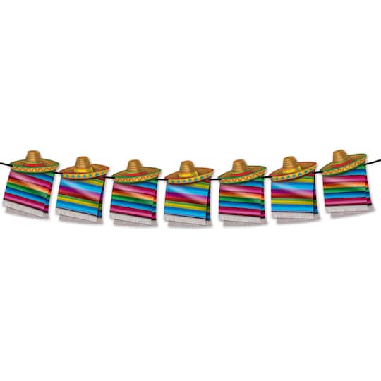 Beistle 6ft. Fiesta Serape & Sombrero Streamer